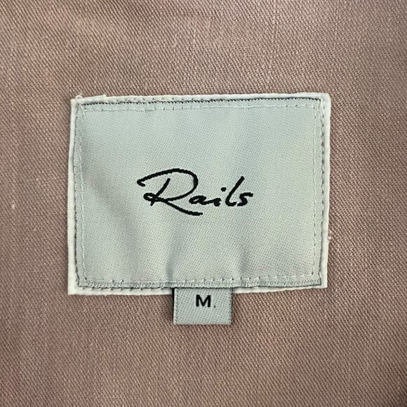 Rails Ingrid Raw-Hem Shirt Women's Medium Pink & White Tie-Dye Button-Up L/S - Picture 9 of 13